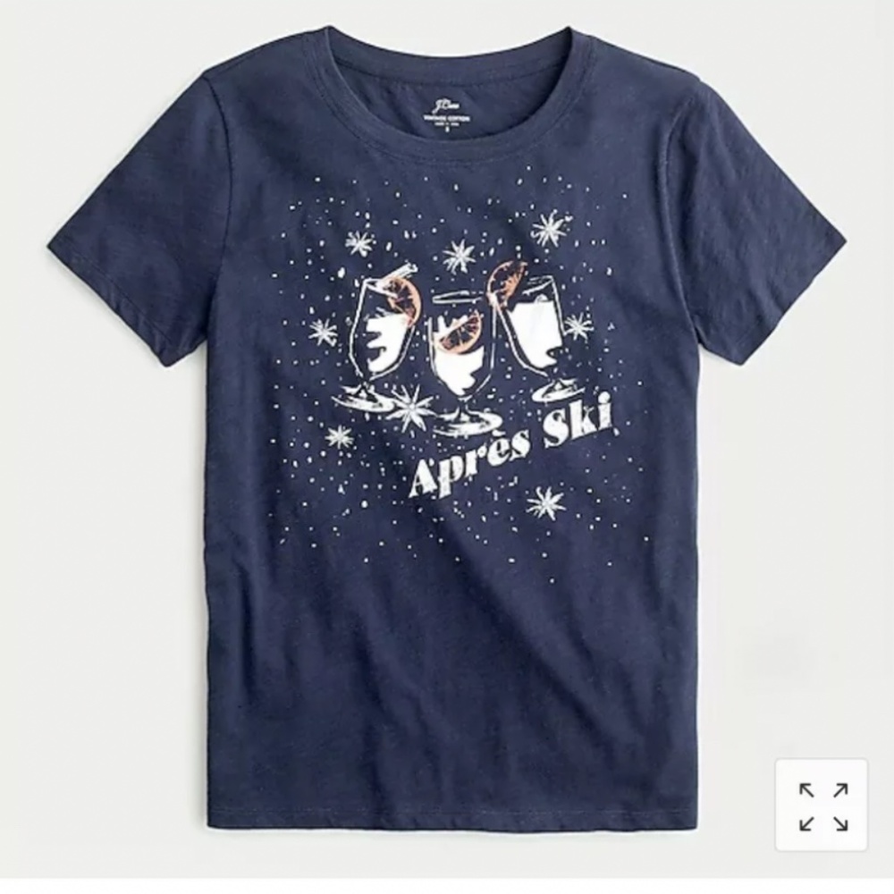 J.Crew apres ski vintage cotton graphic T-shirt - size XS - NWT